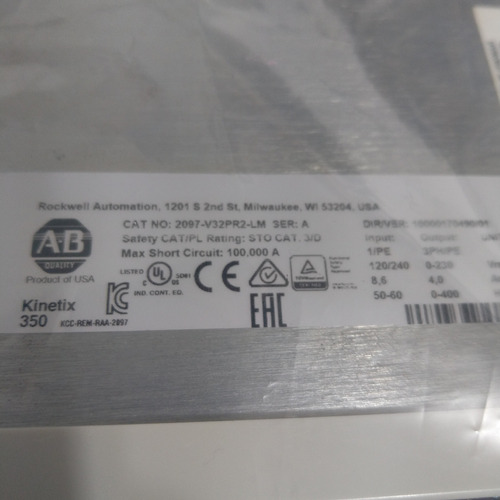 Allen-bradley 2097-v32pr2-lm Kinetix 350 Com Garantia