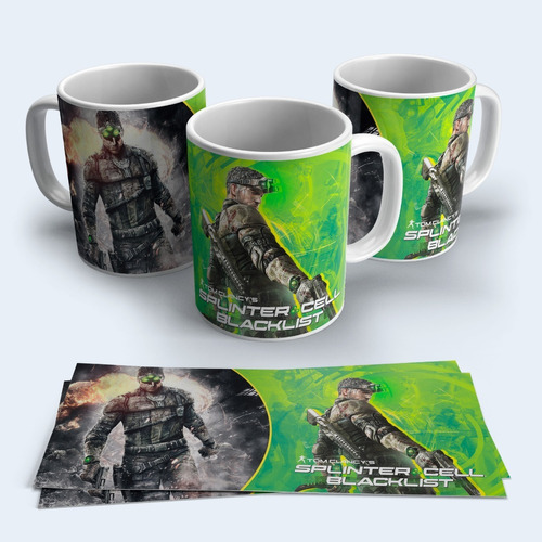 Taza O Tazon Video Juego Splinter Cell Blacklist + Caja