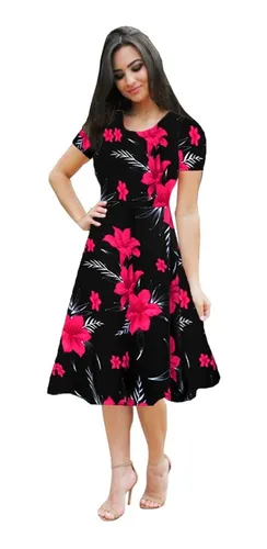 Vestido rosa pink curto rodado sales
