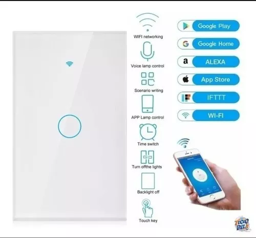 Interruptor Inteligente Wifi Google Home Y Alexa (1 Boton)