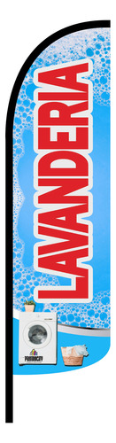 Bandera Lavanderia Espuma (4 X 1 Mts) Completa