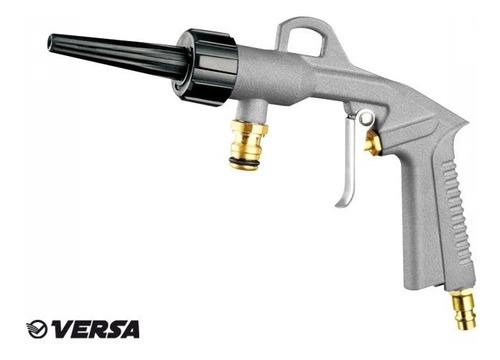 Pistola De Lavado De Aire-agua 50 Psi/145 Psi Ultra Liviana Cuerpo Aluminio Inyectado P/ Compresor Se Conecta A Canilla Color Gris