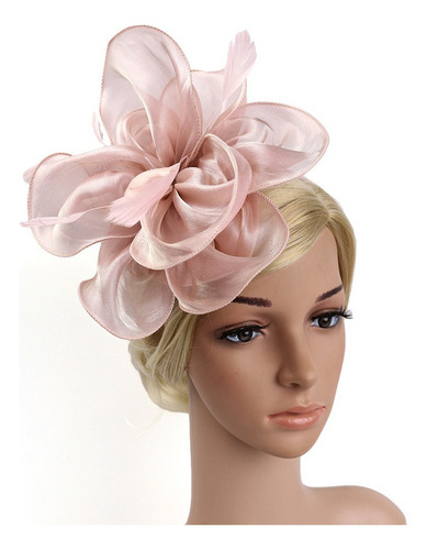 B Diadema Con Sombrero De Fascinator De Flor Artificial