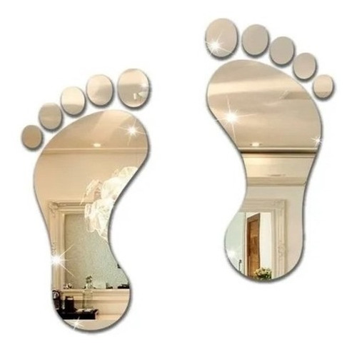 Imagem 2 de 4 de Espelho Decorativo Pé Podólogia Podólogo - Promoção