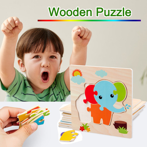 Puzles De Madera P, Juguetes Para Niños Pequeños, Regalos Pa
