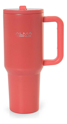 Copo Térmico Com Canudo Inox 1200ml Noah Rosa Alma Genius