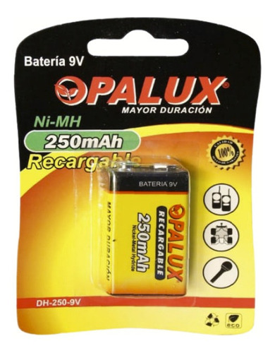 Bateria Pila Opalux 9v Recargable 
