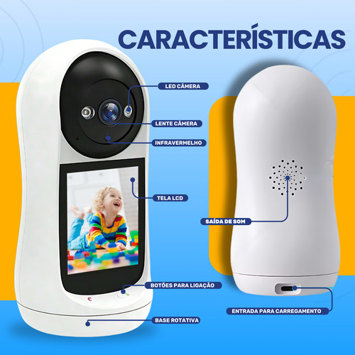 Babá Eletrônica Com Video Chamada App Icsee Wifi Microfone