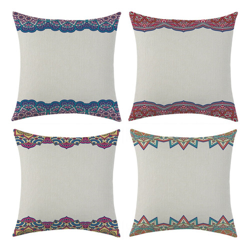 4 Juegos De Fundas De Cojín, Patrón Sólido Bohemio,45 * 45cm