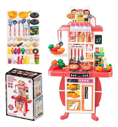 Cocina de juguete Genérica Toy kitchen Peppa Pig color rojo