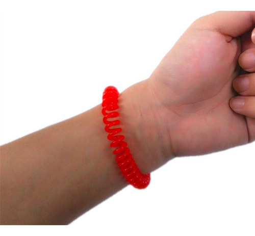 Llavero Elastico Espiral Pulsera Escolar Oficina 55mm 24 Pzs Color Mixto Al Azar
