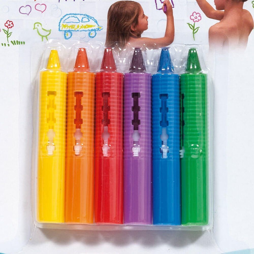 Imagem 6 de 9 de Giz De Colorir No Banho Risque E Apague C/ Esponja Buba 7472