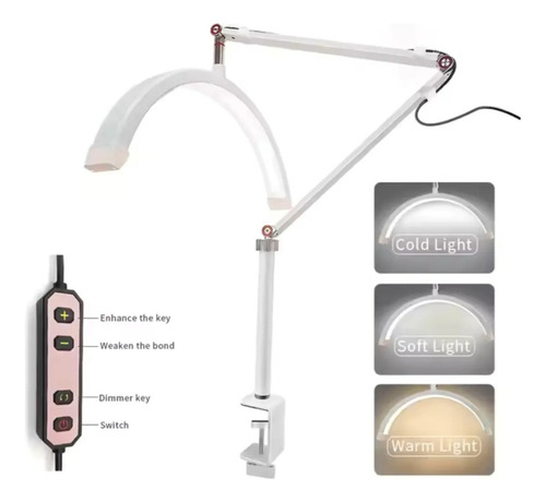 Luminária Led Ring Light Meia Lua Extensão Cilios Estética