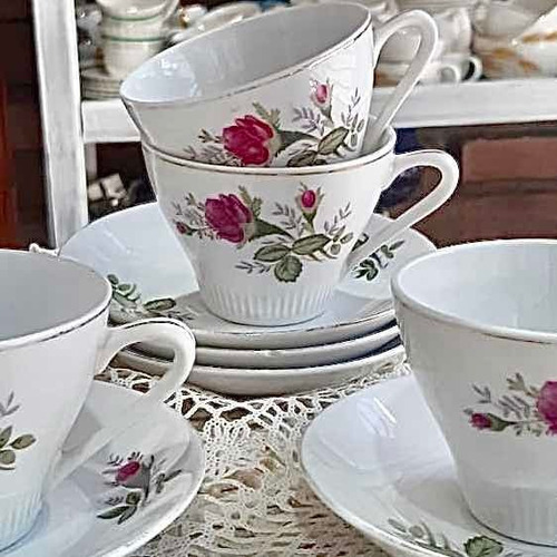 Juego De Té De Porcelana China Con Rosas