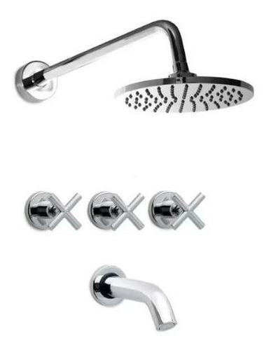 Grifería Para Ducha 20 cm Doble Comando Vasser Cyrano 13/1041