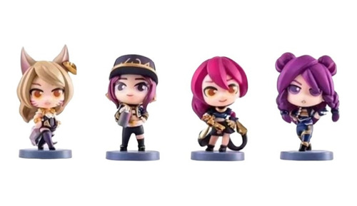 Set Figuras League Of Legends Kda X4 6cm