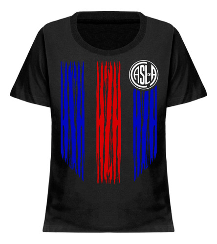 Remera San Lorenzo Almagro Mujer Dama Cuerva Club Escudo