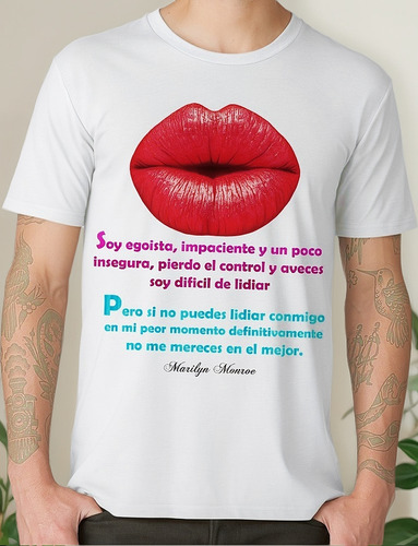 Playeras Cleen Alexer Marilyn Monroe Frases Grandiosas Mod 4