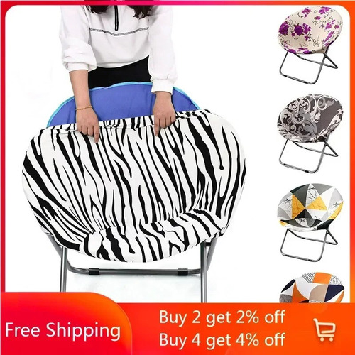 Funda De Silla Con Forma De Platillo Redondo Zebra, Plegable