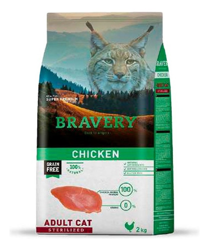 Bravery Chicken Cat Esterilizado 2 Kg