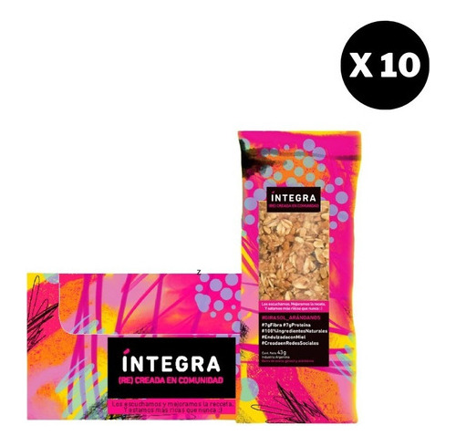 Barritas Integra - Caja X10 ( Girasol Y Arándanos)