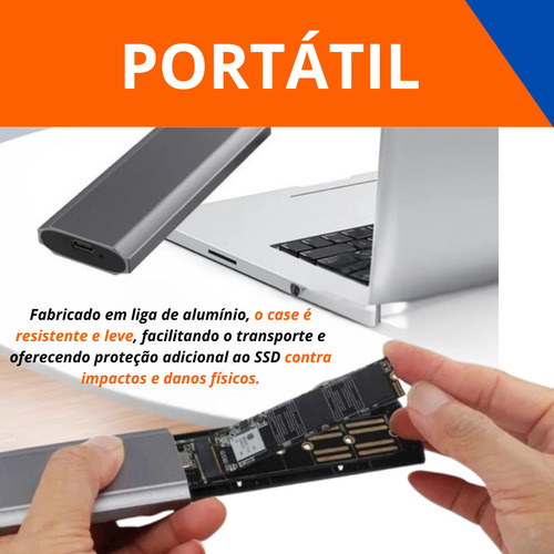Case Externo Para Ssd M2 Adaptador Tipoc Usb 3.1 Gaveta 10g