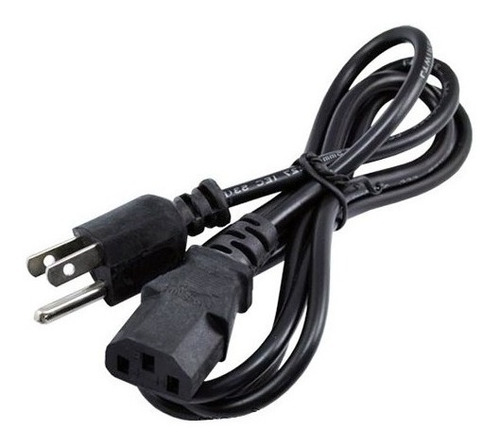 Cable De Poder Corriente Pc, Monitor, Enchufe Americano 1.2m