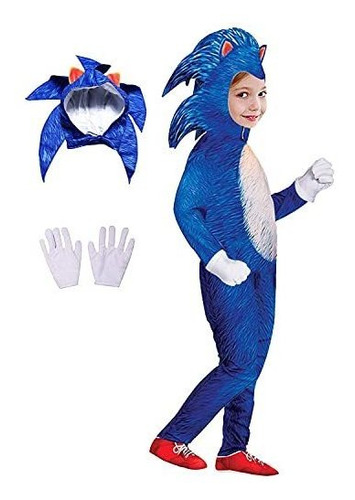 Halloween Kids Deluxe Sonic The Hedgehog Costume Cospla...