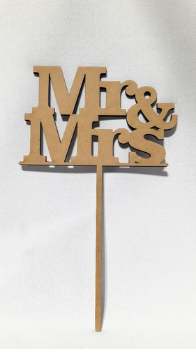 Imagen 1 de 5 de Topper Cake Mrs & Mrs - Mdf / Fibrofacil