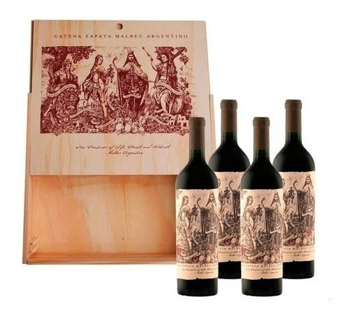 Vino Malbec Argentino De Catena Zapata Caja De Madera X4u