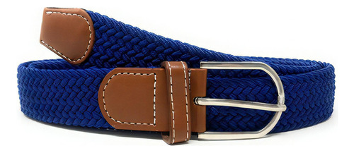 Cinturón Strech Trenzado Elástico Calidad Premium Unitalla Color Azul oscuro