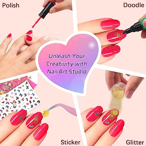 Kit De Arte De Uñas Niños, Set De Esmalte De Uñas Ni...