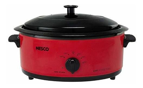 Nesco 4816-12 Horno Asador, 6 Quart, Rojo.