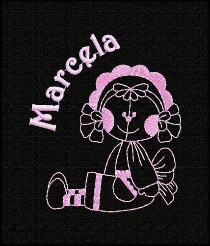 Matriz Bordado Zca6550 Com Nome Marcela