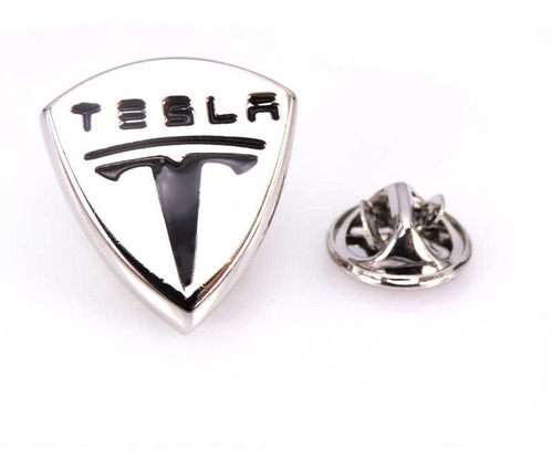 Set 4 Pins Esmaltados Tesla Rojo Blanco Azul Negro