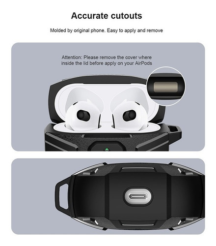 Imagen 3 de 6 de Carcasa Funda Shockproof Nillkin Shield Para Apple AirPods 3