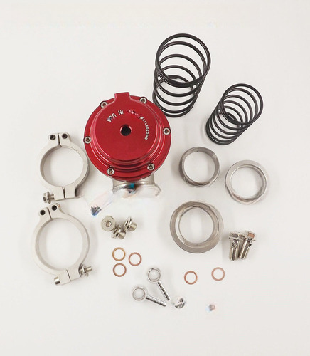 Nuevos Mvs Wastegate 38mm Rojo Con Bridas Y V-banda Mv-s Pri