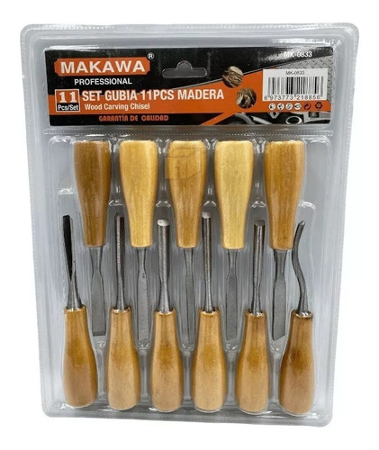 Set De Gubias Para Madera - Tallado Y Artesanía - 11 Pcs 