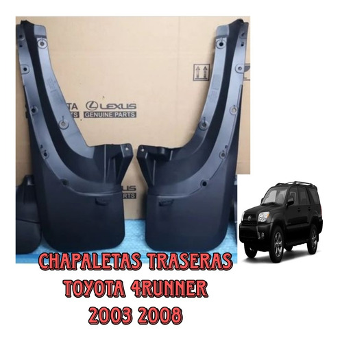 Chapaletas Traseras Toyota 4runner 2003 2008 