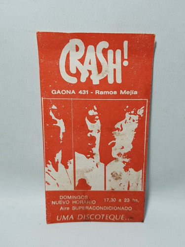 Imagen 3 de 6 de Antiguas Entradas Boliche Bailable 1970 Crash Mag 57907