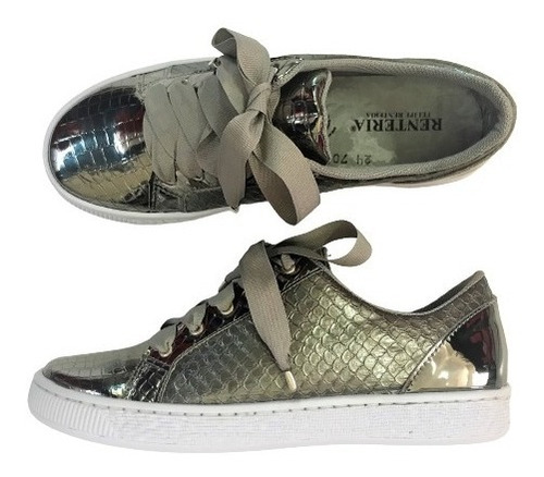 Imagen 2 de 6 de Tenis Sneaker Felipe Rentería Crocco Inox Mujer 23-27mx