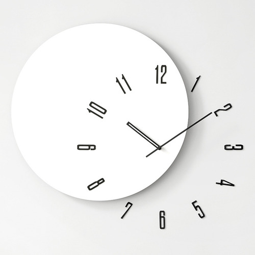 Reloj De Pared Digital Silencioso Barrido Hogar Negro