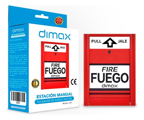 Dimax - Estación Manual O Jalador De Sistema Contra Incendio