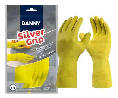 Luva Látex Amarela Danny Tamanho M - Resistente Química
