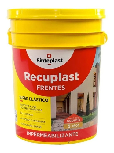 Recuplast Frentes Impermeabilizante X 20 Lt Amarillo + Pince