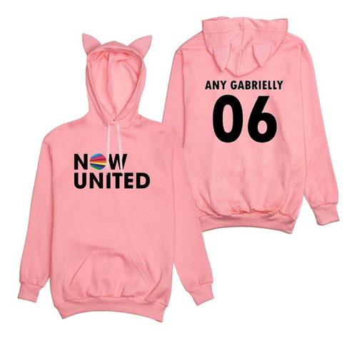 Moletom Orelhinha Now United Any Gabrielly 06 Brasil Music