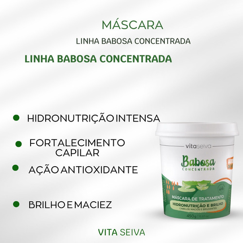 Kit C/ Shampoo/condicionador/mascara/oleo Babosa Vita Seiva