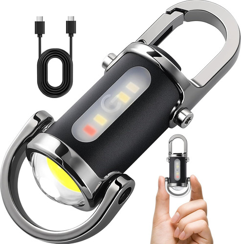 , Lanternas De Chaveiro Mini Edc Recarregáveis 800 Lúmens