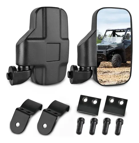 Juego De Espejos Retrovisores Para UTV Polaris RZR/Ranger - Espejo Central Y Laterales, Con Abrazaderas Para Tubos De 1.75" Y 2"