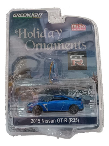 Auto Coleccion Nissan Gt-r R35 Greenlight Holiday Ornaments